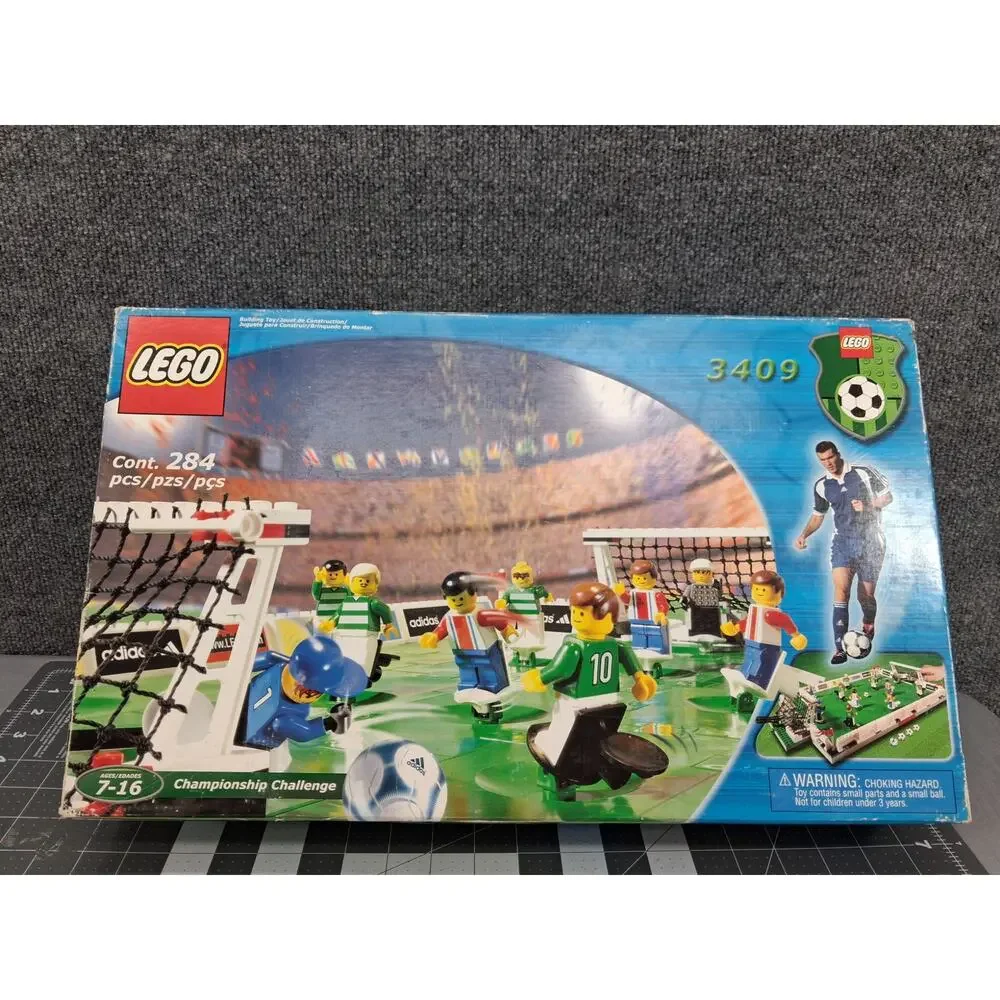 Lego 3409 Championship Challenge Soccer Complete Box Manual All Pieces Parts